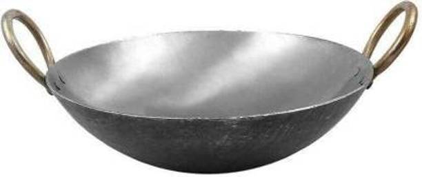 Diktmark Non- Stick Iron Kadai Deep Frying Pan Cookware Kadhai 8 Inch 30 cm Diam 1 L Cap Kadhai 30 cm diameter 1 L capacity