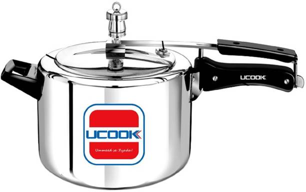 UCOOK By United Ekta Engg. 8 Litre Aluminium Inner Lid Non-Induction 8 L Inner Lid Pressure Cooker