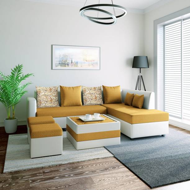 House of Pataudi Marbella Fabric 8 Seater  Sofa