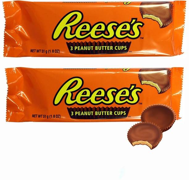 Hersheys Reese's Peanut Butter Cups (51 g) (Imported) - Pack of 2 Bars
