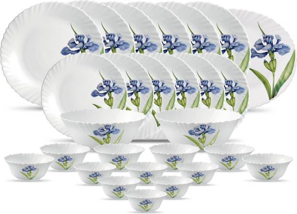 LAOPALA Pack of 27 Opalware Classique Royal Iris 27 Pcs Dinner Set