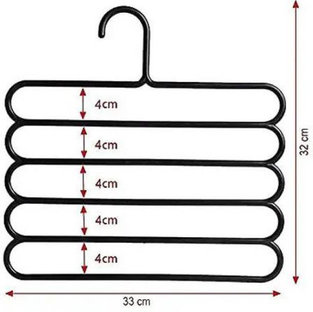 ASHISH TRADERS Multi-Layer Hangers for Clothes Shirts/Wordrobe/Tie/Pants/5 layer plastic hanger Closet Organizer