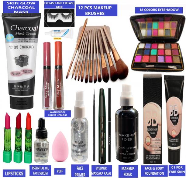 INWISH COMPLETE WATERPROOF MAKEUP KIT SET FOR FAIR SKIN TONE 01 FOUNDATION QW-22