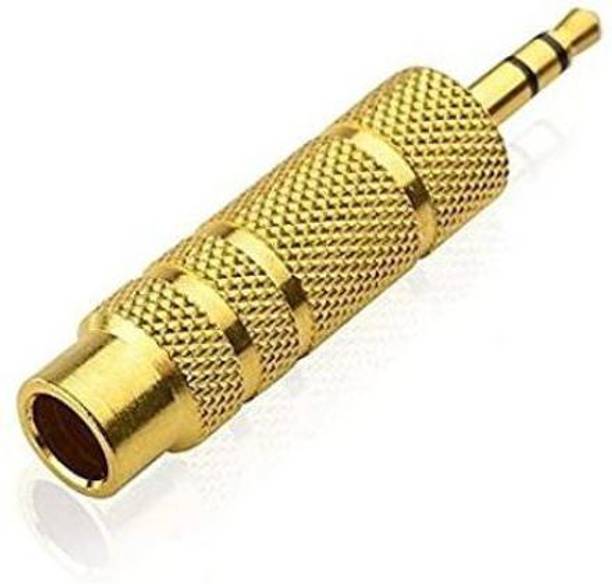 ERHIndia (Pack of 1) Converter Stereo Audio Jack Cable Stereo Female Adapter ?Stereo Mono Golden