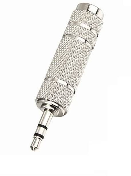 ERHIndia (Pack of 1) 3.5mm Stereo Male to 6.3mm Stereo Female Adapter Stereo - Mono Silver