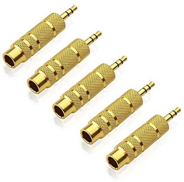 ERHIndia (Pack of 5) Converter for Headphone, Digital Piano etc. - Golden ?Stereo Mono Golden