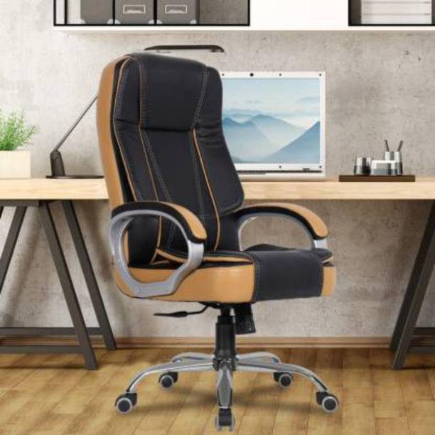 Guru Leatherette, Synthetic Fiber Office Adjustable Arm Chair