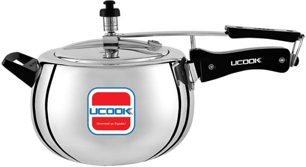 UCOOK By United Ekta Engg. Silvo Plus 6.5 Litre Aluminium Inner Lid 6.5 L Inner Lid Induction Bottom Pressure Cooker