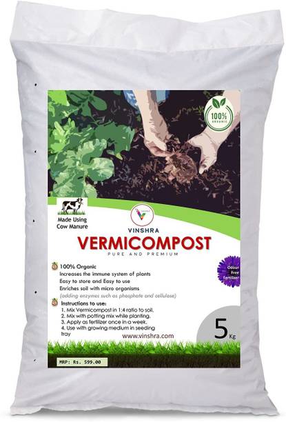 VINSHRA ow Manure 100% Organic & Natural Plant Nutrient for Home Gardens Manure