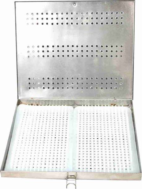 FLORIX Instrument Sterilization Tray with Double Silicon Mat Reusable Medical tray - 1 Slots