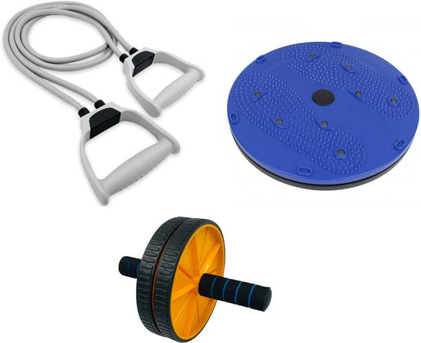 LIVOX Tummy Twister Abdominal ABS Exercise, Ab Wheel Roller And Toning Resistance Tube एब व्यायाम करने वाला