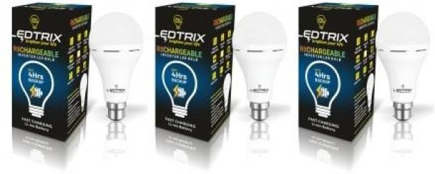 Ledtrix 9W Inverter Rechargeable Base LED B-22 Ceramic White Emergency Bulb (Cool Day Light) 9 W Standard B22 D Inverter Bulb