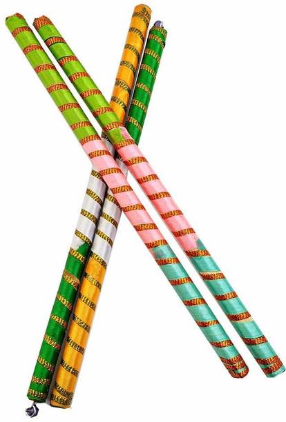 LAXMINE Dandiya sticks for dance 10 Paire,20 sticks Multicolored Dandia Sticks