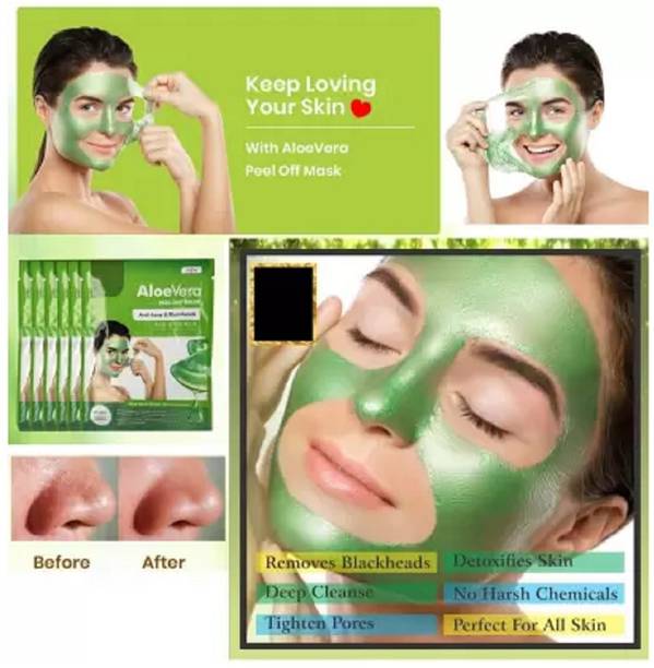 ADJD Peel off mask for women & men Aloe Vera for anti-acne blackhead