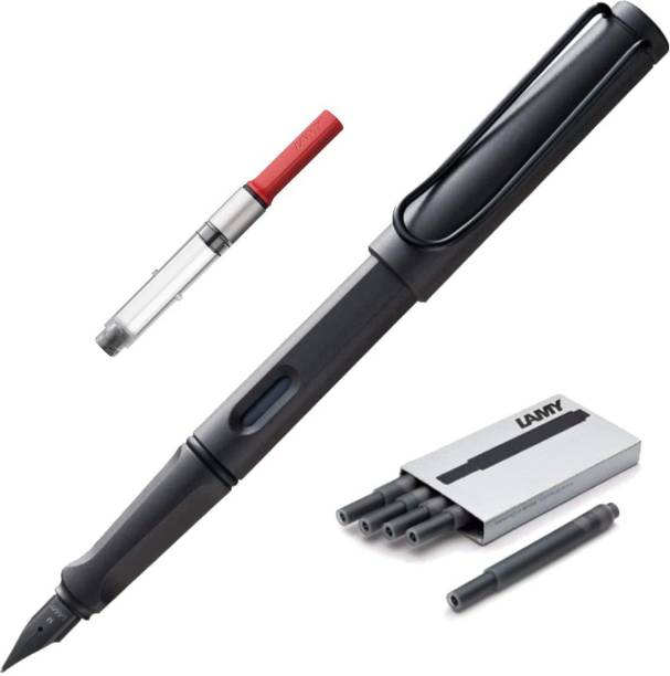 Sai LAMY SAFARI 17M CHAROCAL WITH 5PCS BLACK INK CARTRIDGE & Z28 CONVERTER Fountain Pen