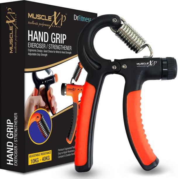 MuscleXP DrFitness+ Hand Grip Exerciser / Strengthener| Strong Compression Spring Ab Exerciser