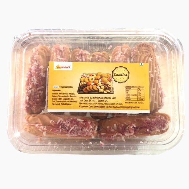 HARNAAM'S MIXFRUIT JAM SANDWICH COOKIES - 200 Grams - DELICIOUS UNIQUE COOKIES Bakery Biscuit