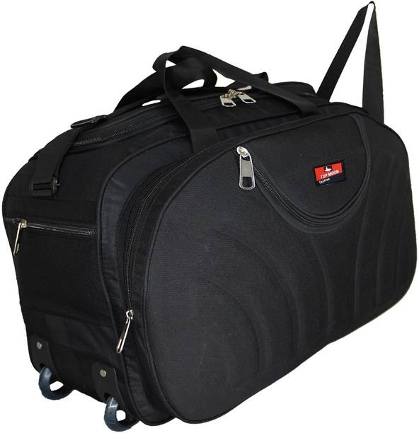 65 L Strolley Duffel Bag - BBD_40L Strolly -the super premium heavy duty polyester lightweight luggage bag - Black - Large Capacity