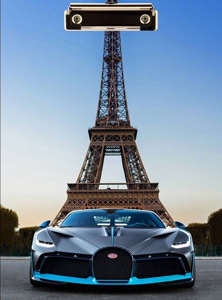 BPDESIGNSOLUTION Blue Car Digital Reprint Clipboard Exam Pad (14x9.5 Inches) Premium Quality