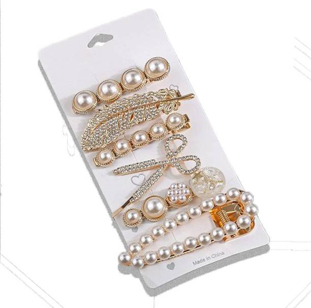 Myra Collection pearl fancy hair pin set of 6 Hair Pin Hair Pin