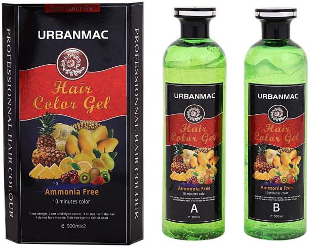 URBANMAC Fruit Vinegar Gel Based Hair Color , Natural Black