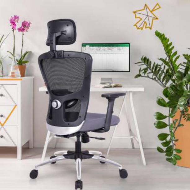 Guru Leatherette, Synthetic Fiber Office Adjustable Arm Chair