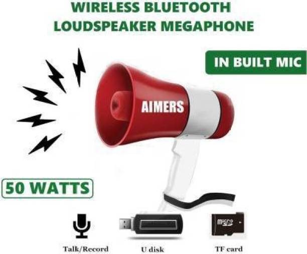 REVALS Bluetooth Megaphone/ for Rechargeable Battery, Recorder, USB & Memory (50 W) REE001 Outdoor PA System