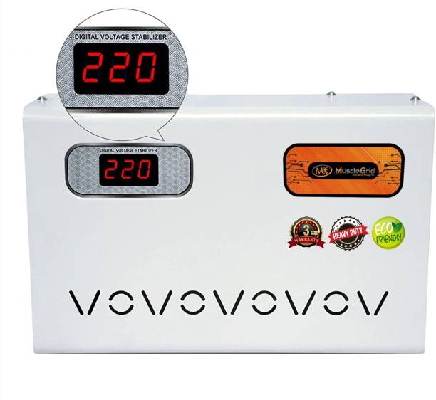 MuscleGrid India 5KVA (110-280v) Heavy Duty Voltage Stabilizer For Up to 2 Ton AC (Graphically Crafted)
