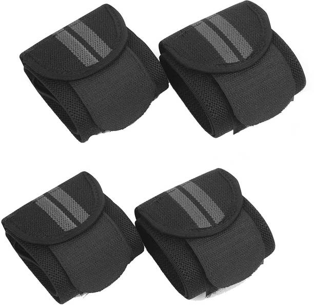 Adrenex by Flipkart Weight Lifting Wrist Support (2 Pair Gray )/ Neoprene Padded with Velcro Closure Wrist Support