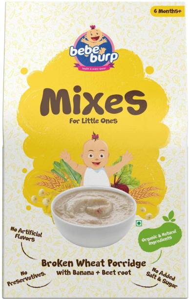 bebe burp Broken Wheat Porridge with Banana & Beetroot - 200 gm Baby Snacks 200 g