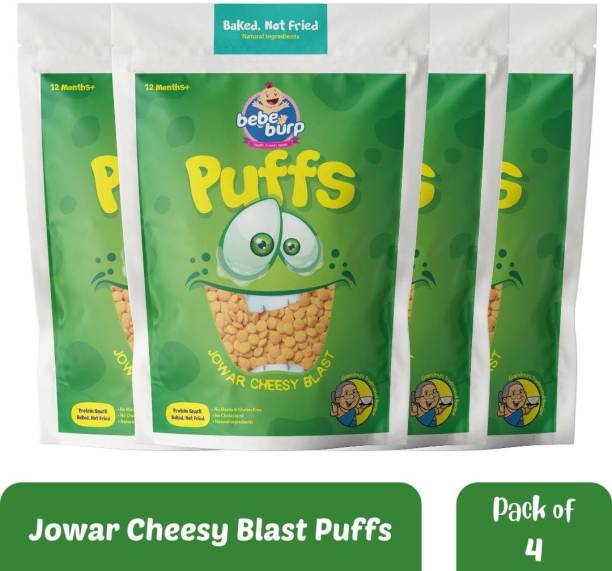 bebe burp Puffs Jowar Cheesy Blast Pack Of 4 - 35 gms each Baby Puffs 100 g