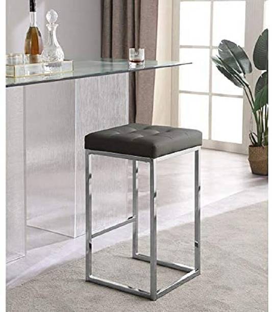Anishwar Metal Frame Leather Cusion Stool