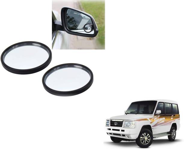 ABS AUTO TREND 3R-062 360° Rotate Convex Side Rear View Blind Spot Mirror for Tata Sumo Gold Glass Car Mirror Cover