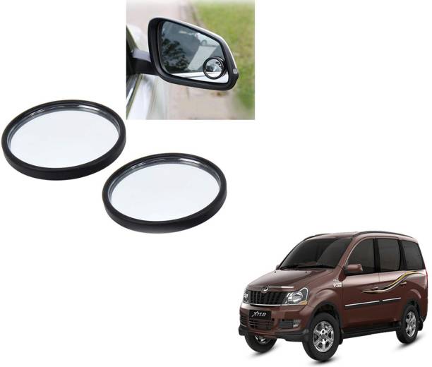 ABS AUTO TREND 3R-062 360° Rotate Convex Side Rear View Blind Spot Mirror for Mahindra Xylo Glass Car Mirror Cover