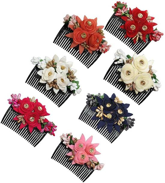 Myra Collection Jooda Pin Pearl Hairpin Comb For Women And Girls (Pack of 7) Hair Pin
