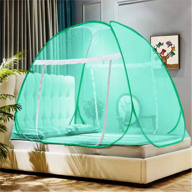 Aetrius Polyester Adults Washable Colourfull Foldable Type, Free Saviours (6.5 x 6.5 x 5 Feet) Mosquito Net
