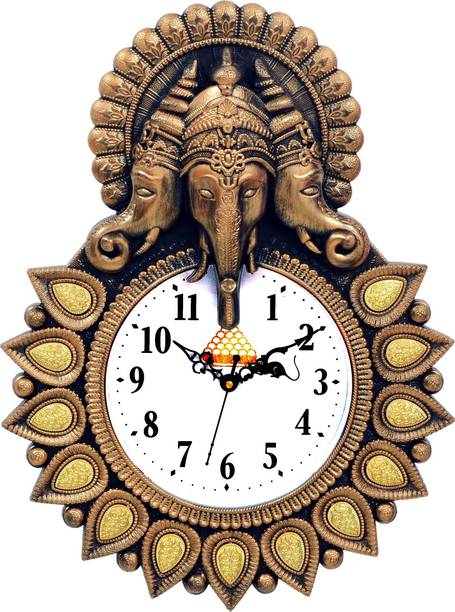 GrabBasket एनालॉग 33 cm X 24 cm दीवार घड़ी