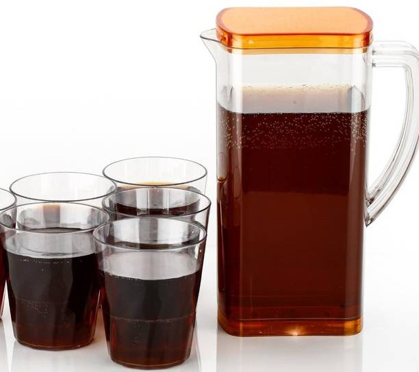 मैकराइज़ 2000 ml Unbreakable Plastic JUG with Glass Set by TRUSTED BRAND Jug Glass Set