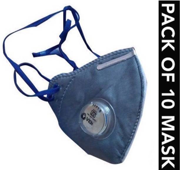 Venus Safety and Health Premium Protection N95 Mask For Men Women Kids Anti Pollution Face Mask Breathable Face Mask With Adjustable Nose Clip Reusable Surgical Mask High Quality Mask Fabric Mask With Filter Multi Layer Cotton Washable Pollution Mask With Adjustable Head Loop Anti Virus Mask Pack of 10 Grey Mask Reusable, Washable
