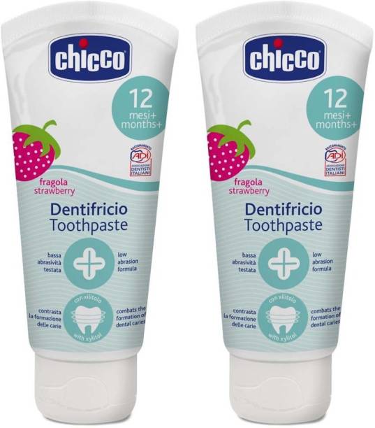 Chicco Toothpaste Strawberry 50ml, Pack of 2 (100ml total) Toothpaste