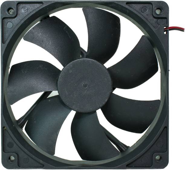 Ovicart 12v Cooling Fan for PC, CPU, Radiator,Cooler 120mm x 120mm (Black) Los Noise Cooling Fan All in one Cooler