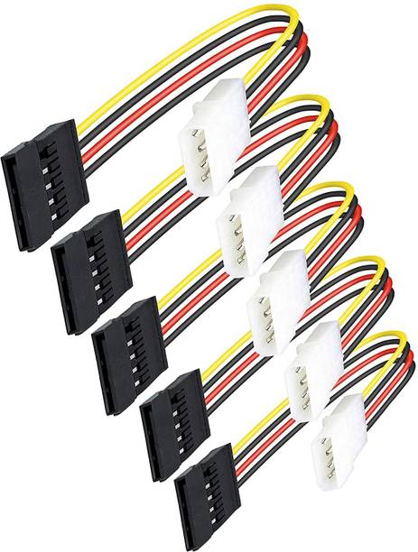 22 TECH Power Sharing Cable 0.4 m SATA to 4 Pin Molex Power Adapter Cable Cord for SATA Hard Drives and CD ROM
