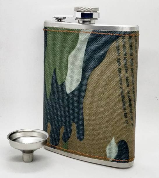 JMALL ™ Jungle Print Hip Flask For Vine Beer Brandy Vodka Alcoholic Storage Heavy Quality And Leak Proof Stainless Steel Hip Flask