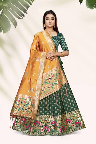 DISHWA Self Design Semi Stitched Lehenga Choli - Image 5
