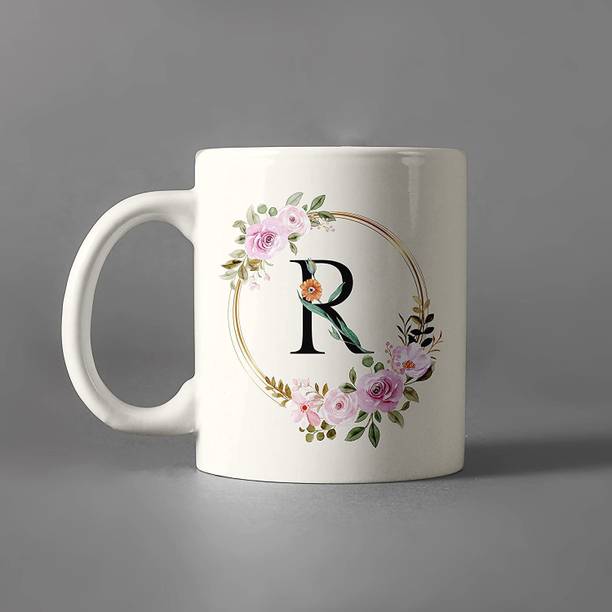 The Sanaatan Store Birthday Gift, 'R' Alphabate, Gift For Brother, Sister, Friend Ceramic Coffee Mug