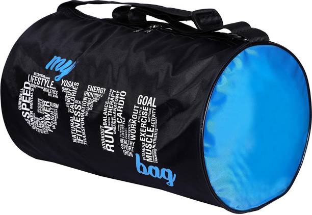 Fitness Scout polyester Duffle Bag(matty print-my gym_sky blue)