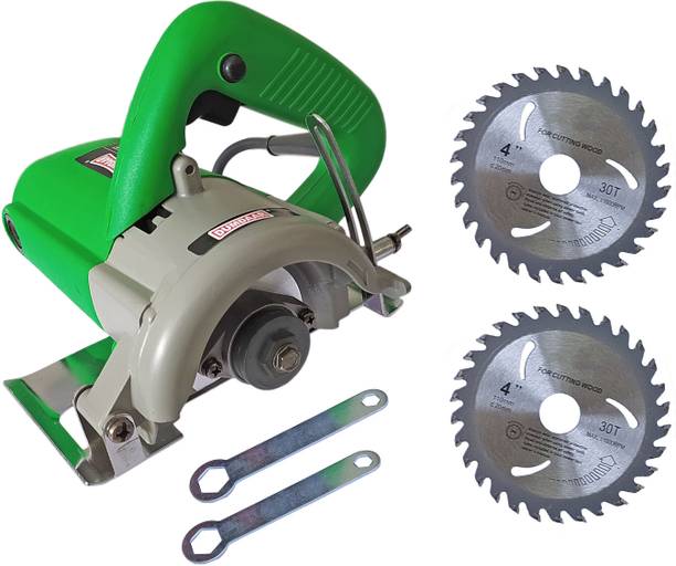 DUMDAAR 1400W 110mm Marble / Wood cutting Machine with 2pc Wood Wheels Handheld Tile Cutter