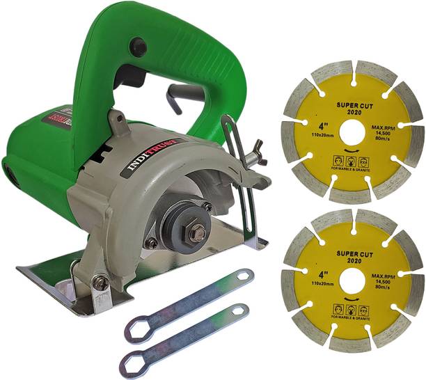 Inditrust 1400W 110mm Marble Tile/Wood cutting Machine with 2pc Marble cutting Wheels Marble Cutter