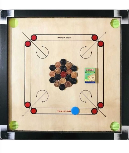Carom Board Wooden Coins - SURCO INDIA and Striker one 0011. twenty four 