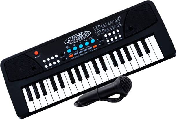 A R ENTERPRISES 37 Key Piano Keyboard Toy with DC Power Option, Mic and Recording
